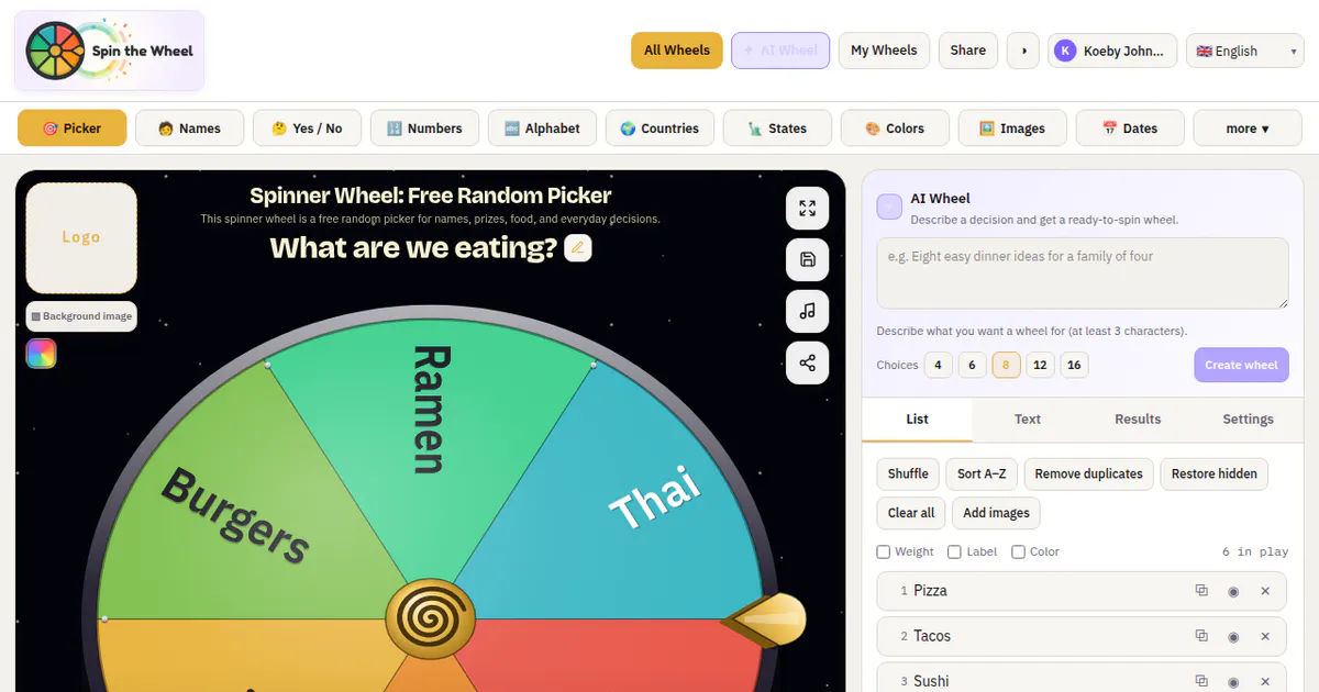 Spin The Wheel App gallery image