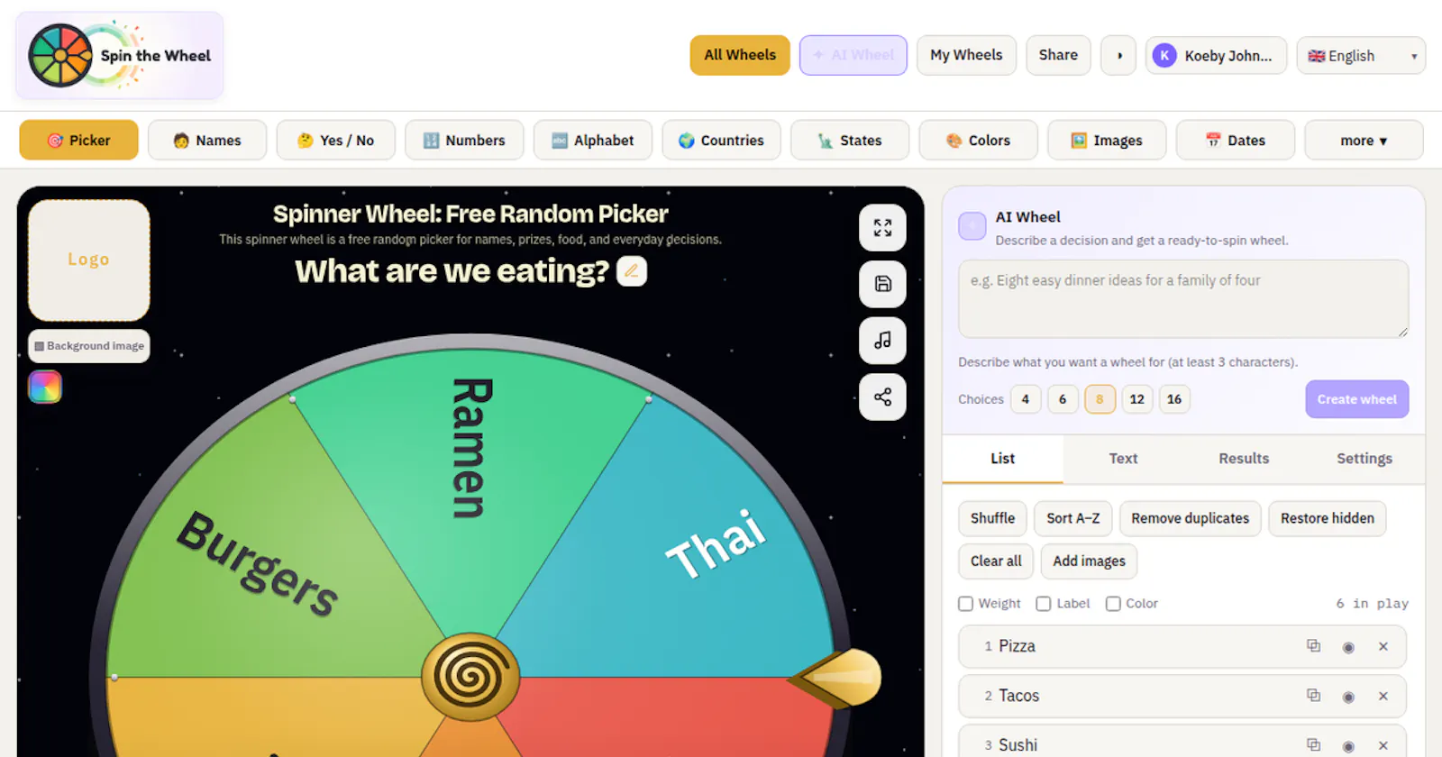 Spin The Wheel App screenshot 2