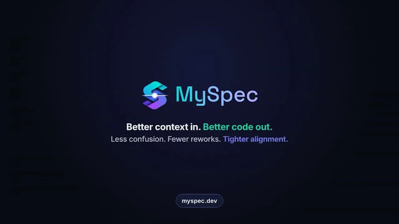 MySpec screenshot 1 (video preview)