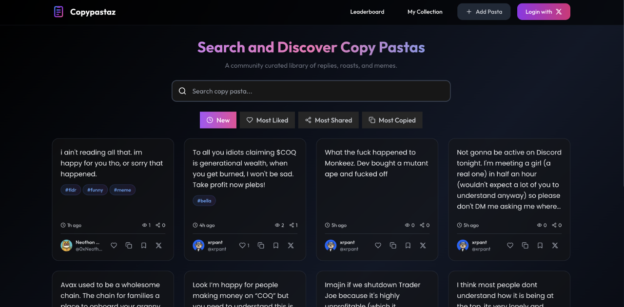 Média Copypastaz - Rechercher et découvrir les pâtes de copie 2