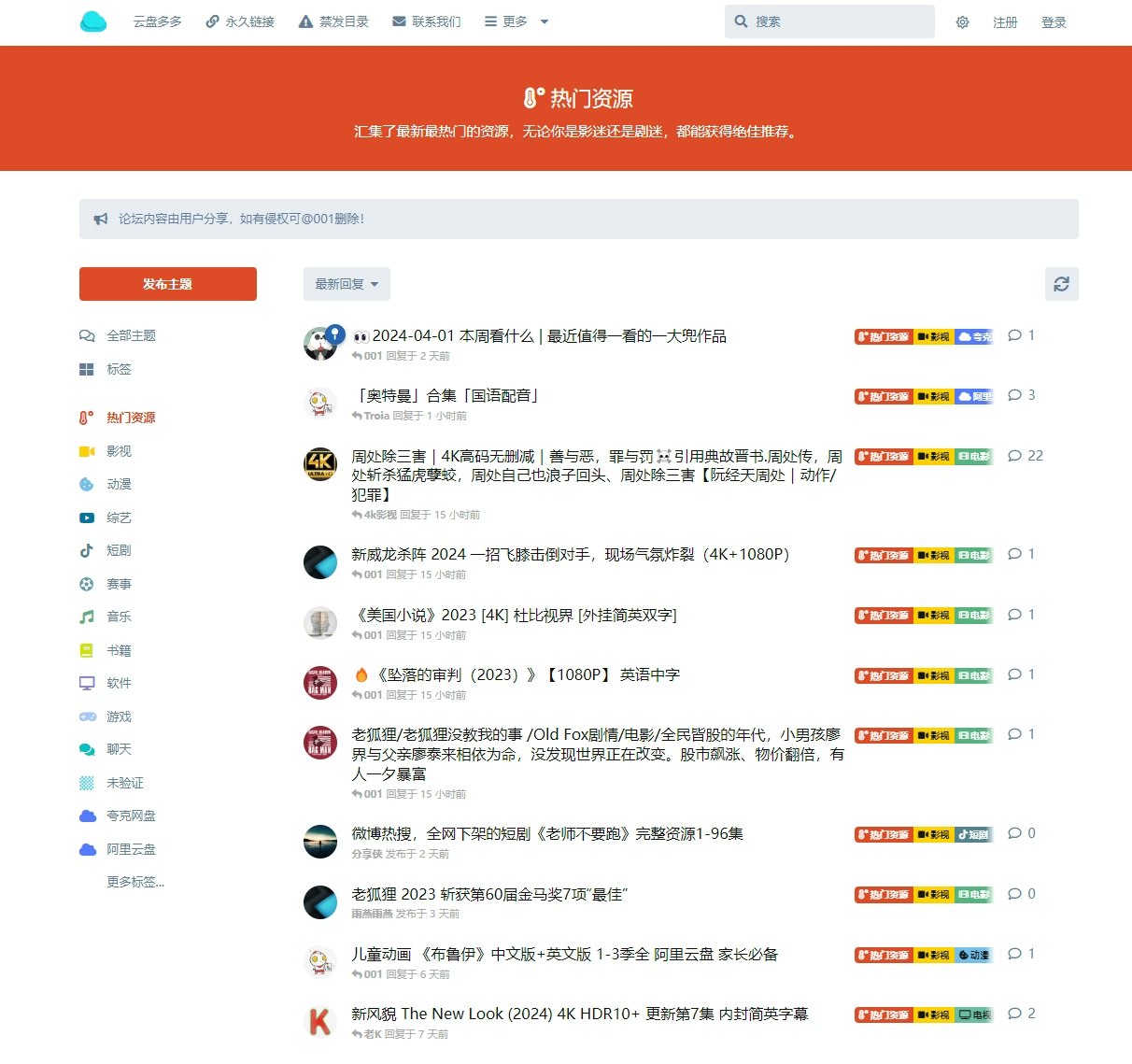 クラウドディスク - クラウドディスクリソース共有Webサイトメディア1