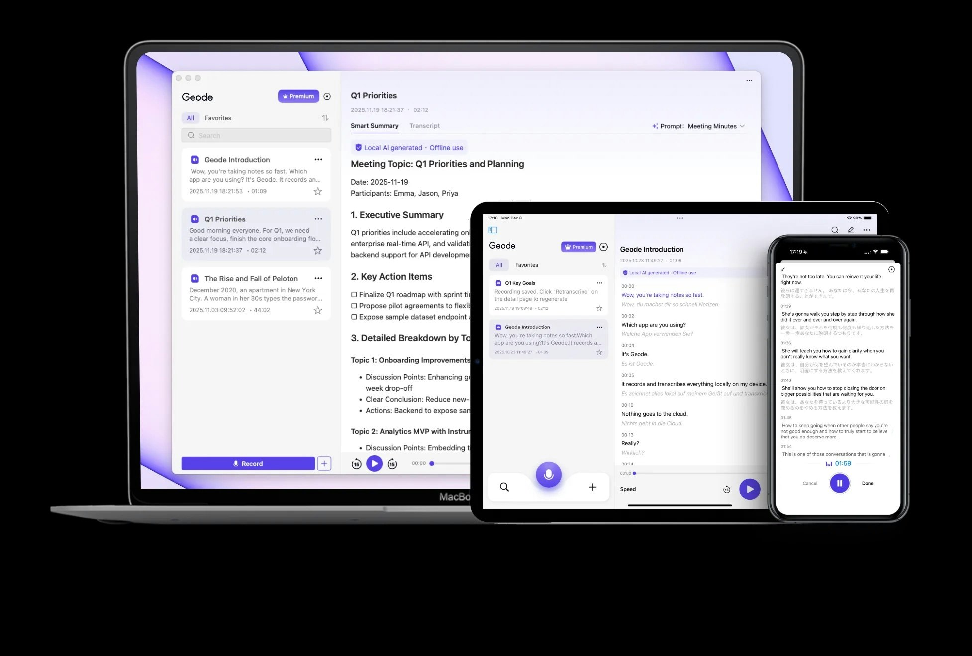 Geode — AI Transcription, No Cloud gallery image