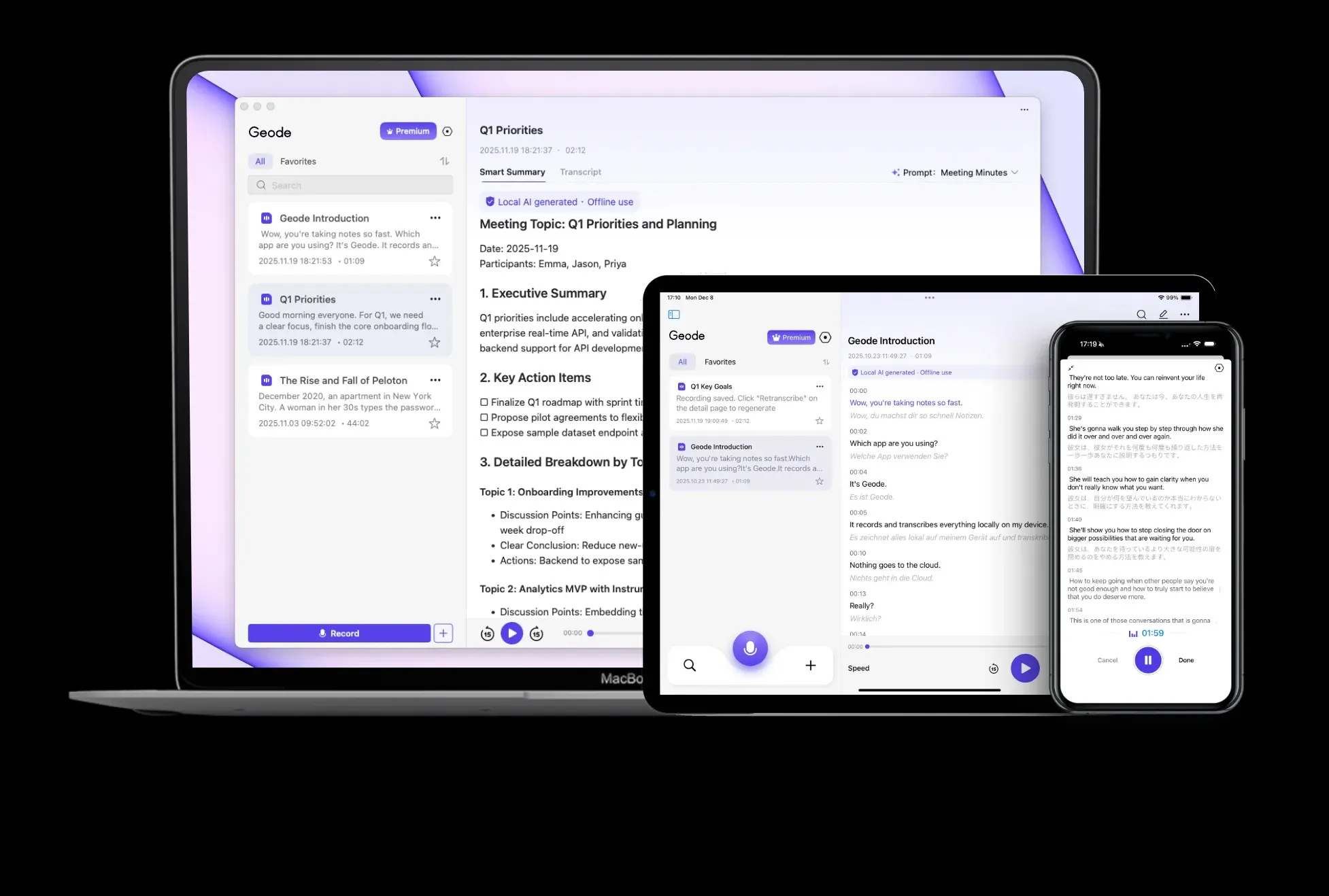 Geode — AI Transcription, No Cloud product banner