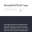 Beautiful Web Type