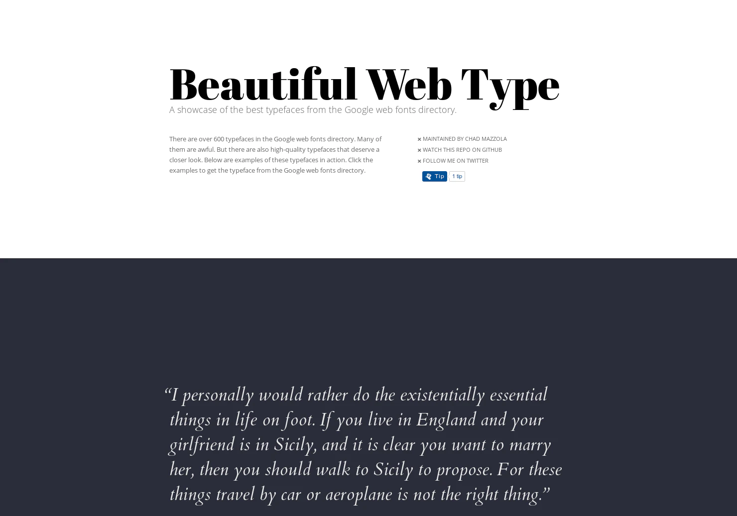 Beautiful Web Type