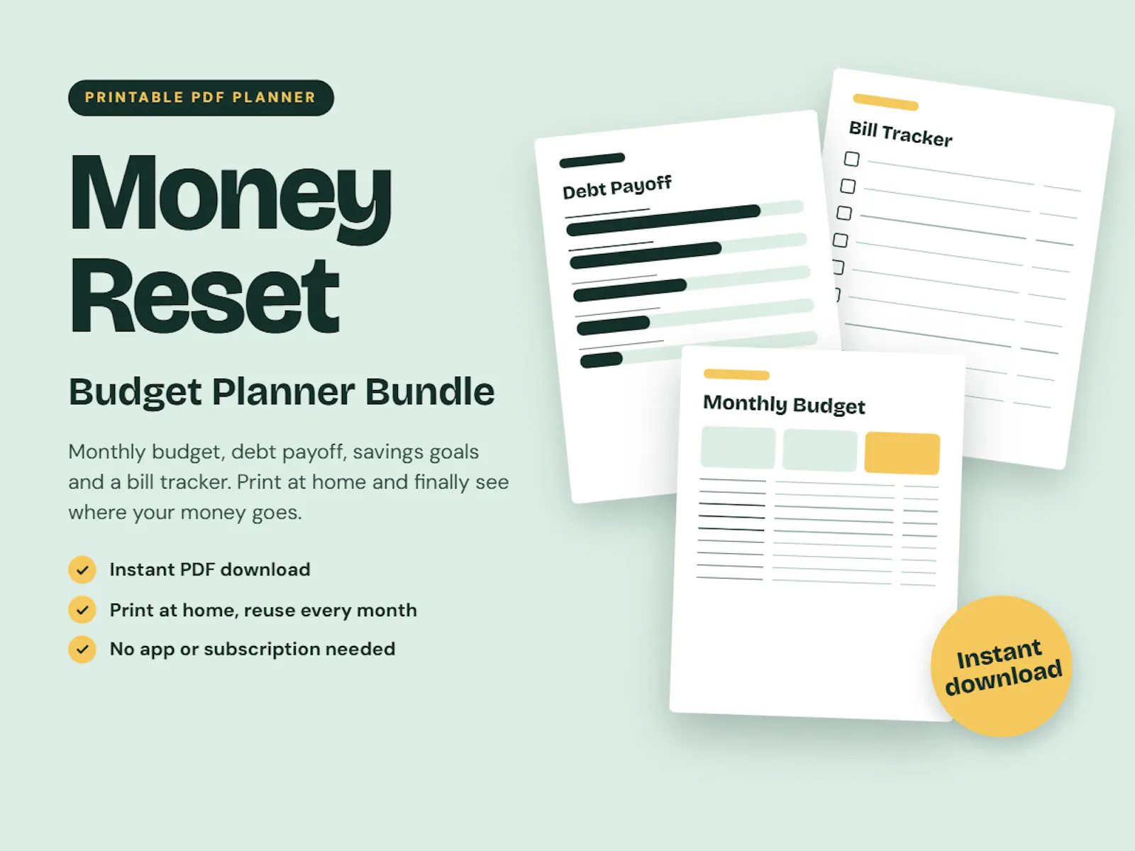 Money Reset Budget Planner screenshot 1