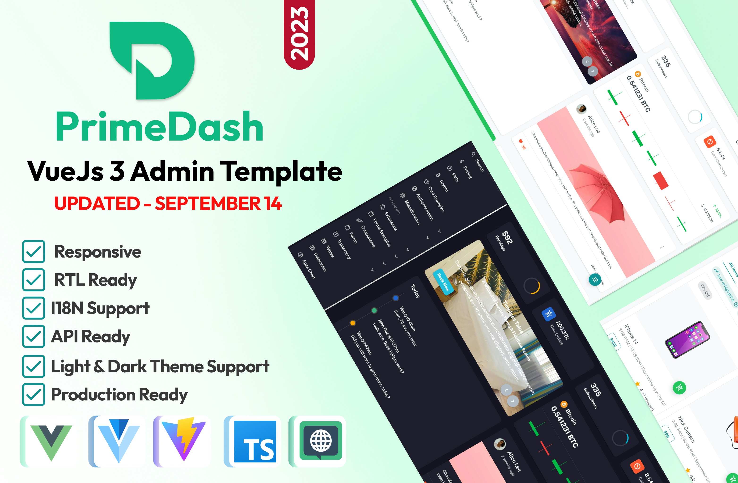 Primedash - VueJS3 और Vuetify टेम्पलेट media 1