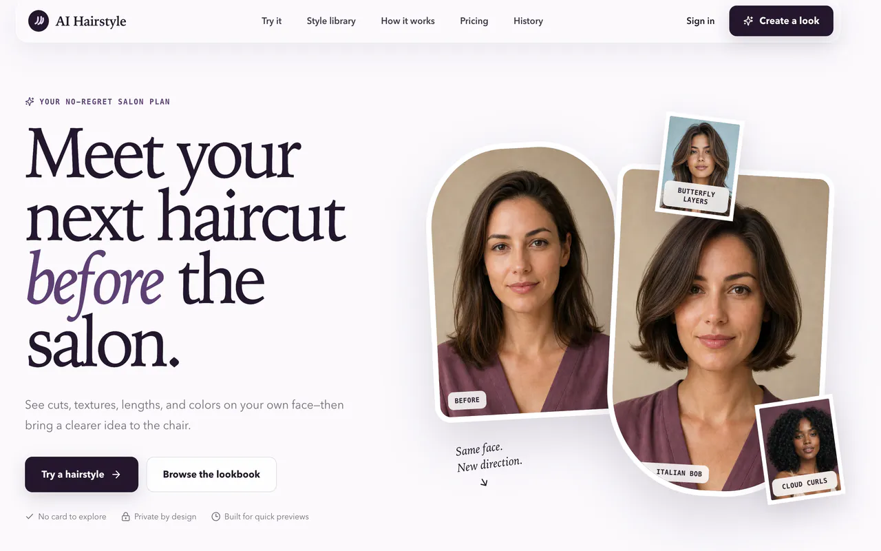 AI Hairstyle gallery image