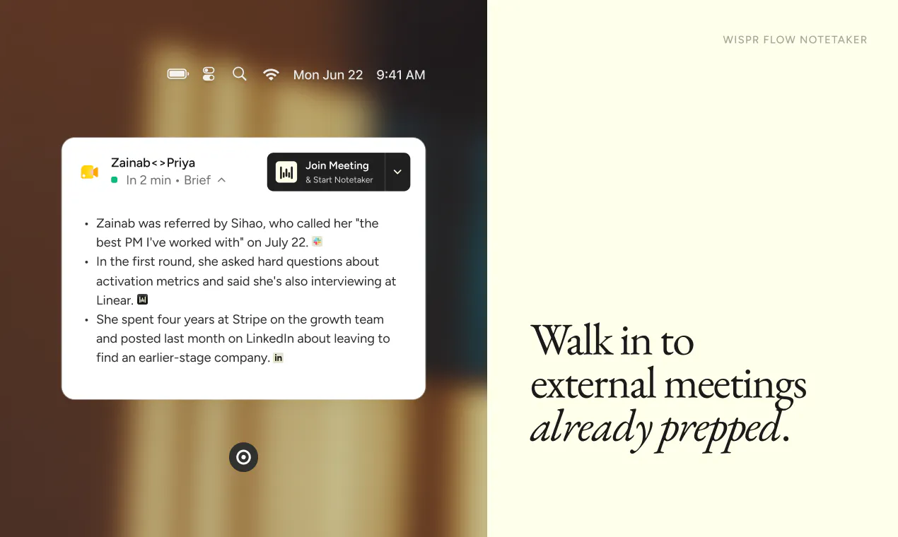 Wispr Flow Notetaker gallery image