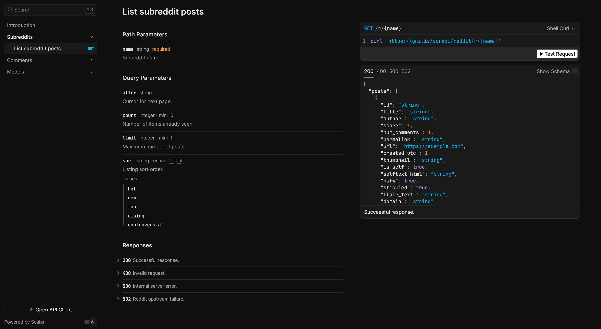 Reddit scrAPI gallery image