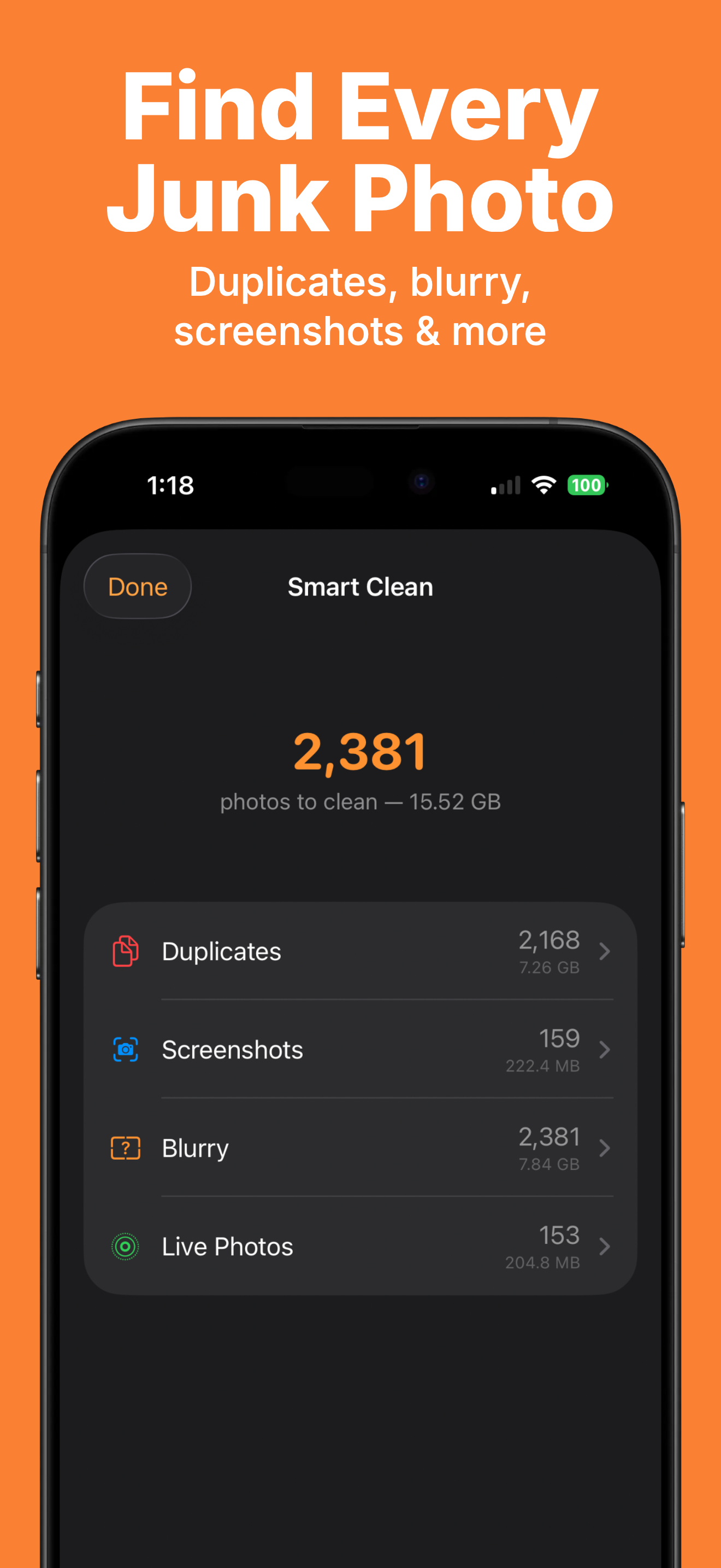 SwipeClean Photo Cleaner - Screenshot 3 showing product features and functionality