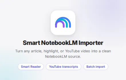 Smart NotebookLM Importer gallery image