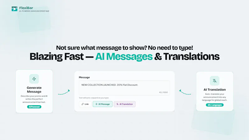 FlexiBar: AI Announcement Bar screenshot 2
