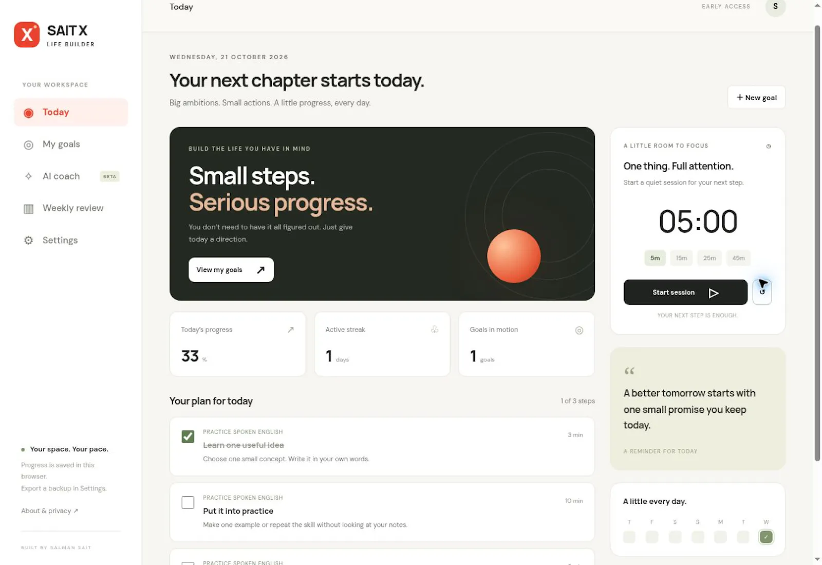 SAIT X — AI Life Builder screenshot 1