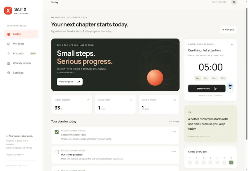 SAIT X — AI Life Builder screenshot 1