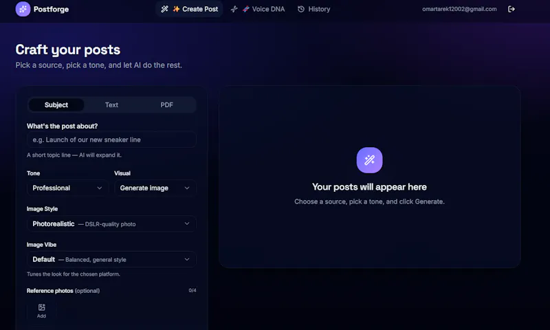 Postforge screenshot 2