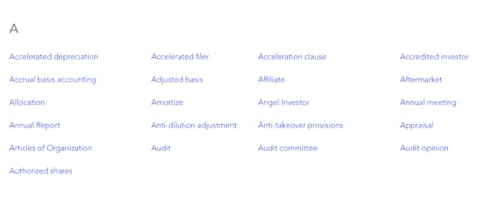 Startup Business Law Dictionary Online gallery image