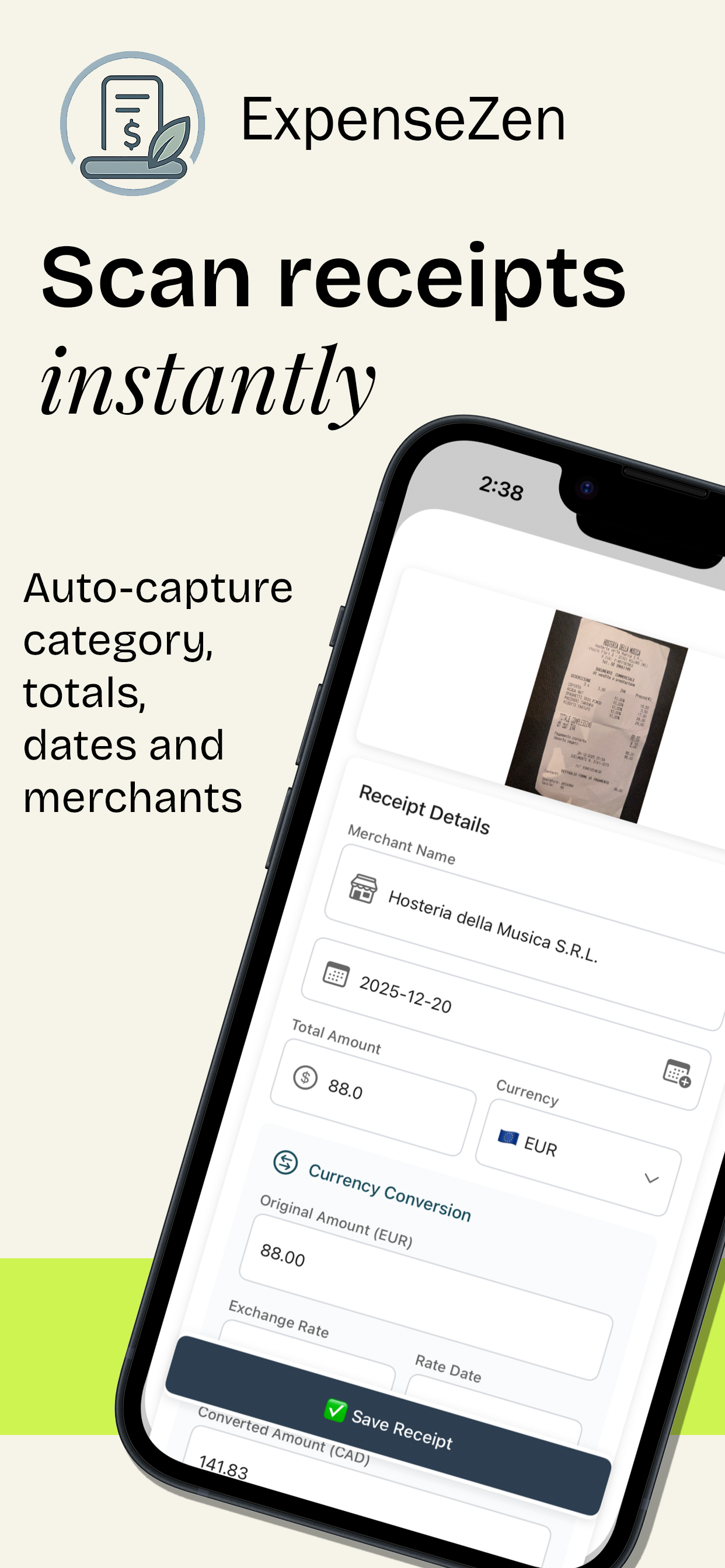 ExpenseZen - Screenshot 2 showing product features and functionality