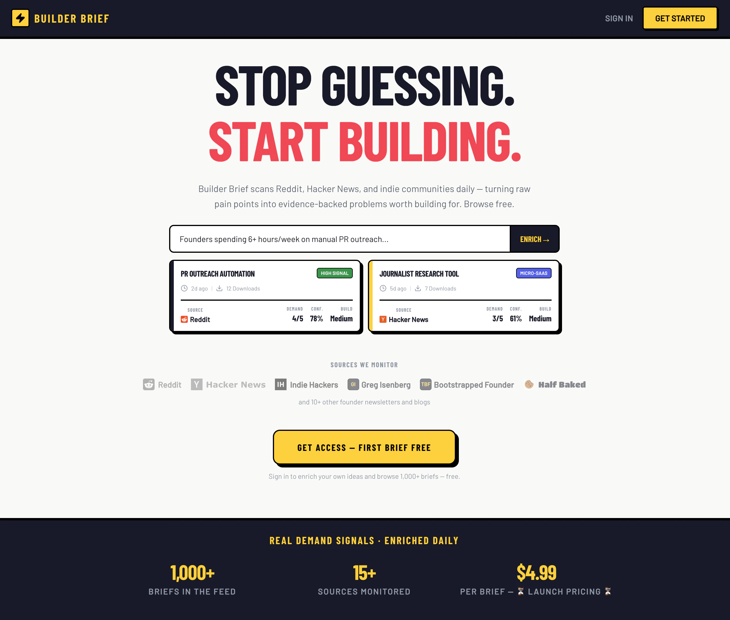 Builder Brief screenshot 1