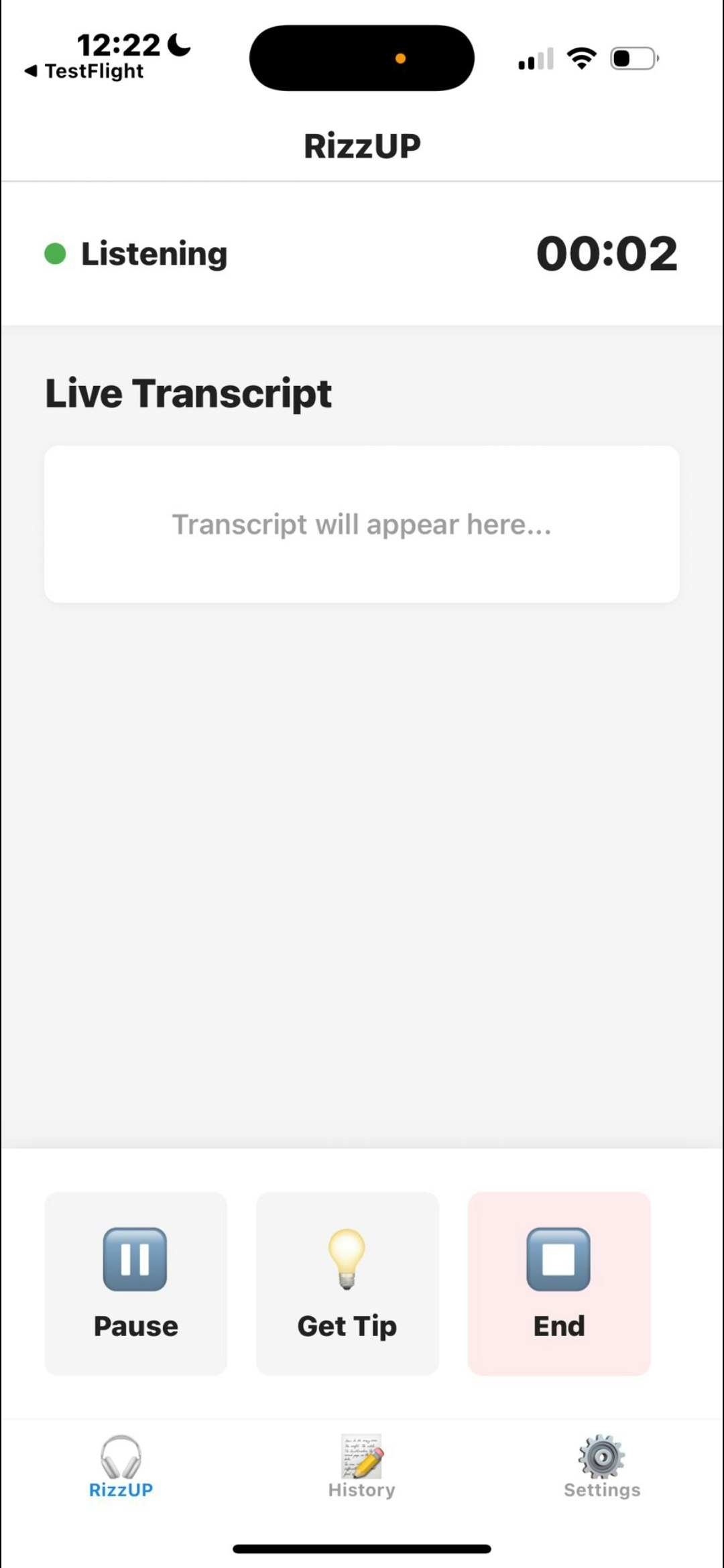 RizzUP - Screenshot 3 showing product features and functionality