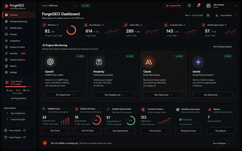 ForgeGEO AI screenshot 1