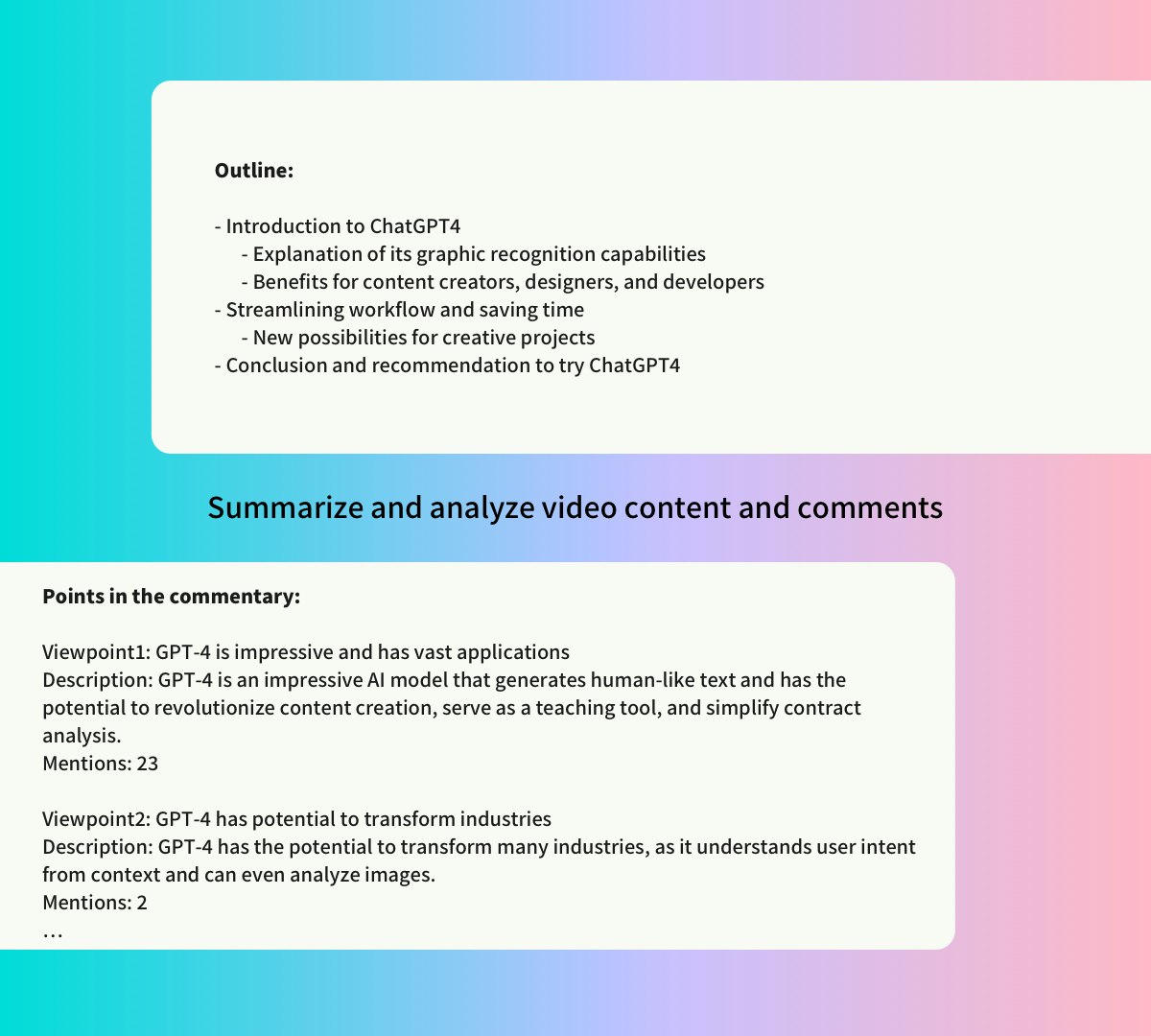 VidTalk AI - "Extract neat text from videos for busy people to read. media 3