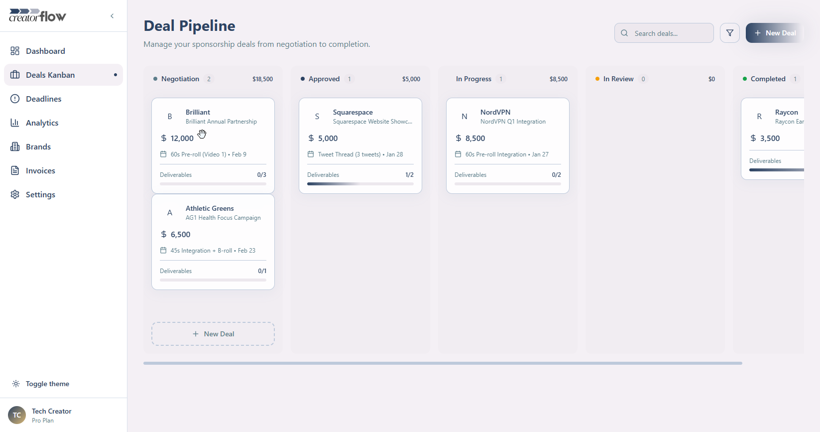 Creator Flow - Screenshot 4 showing product features and functionality