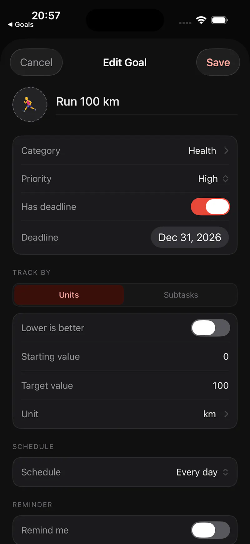 Goals screenshot 4