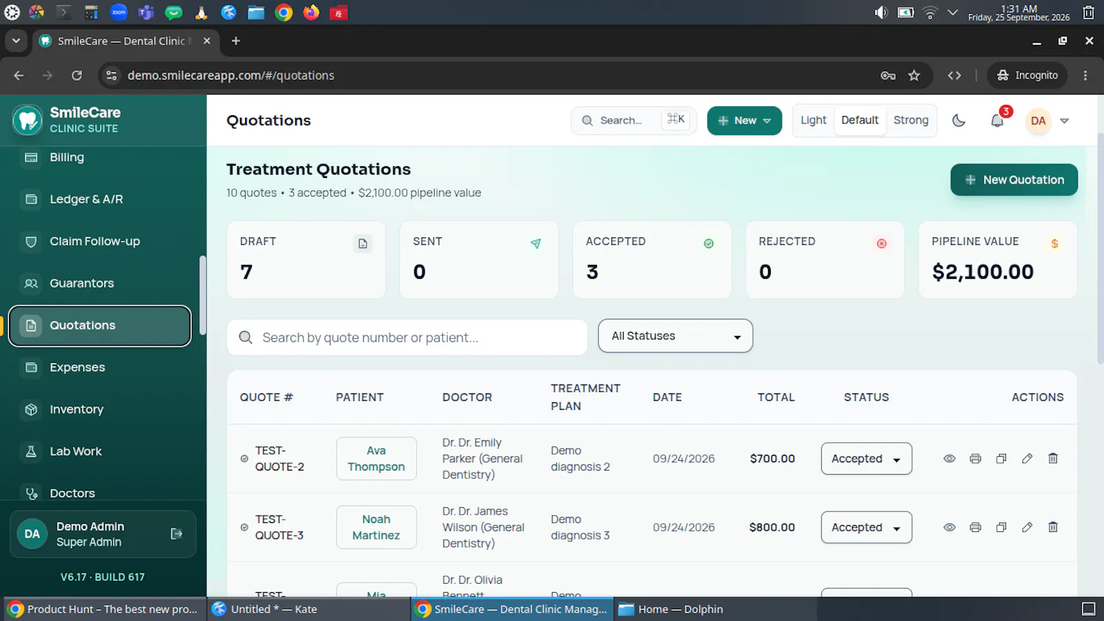 SmileCare Dental Practice Management App screenshot 14