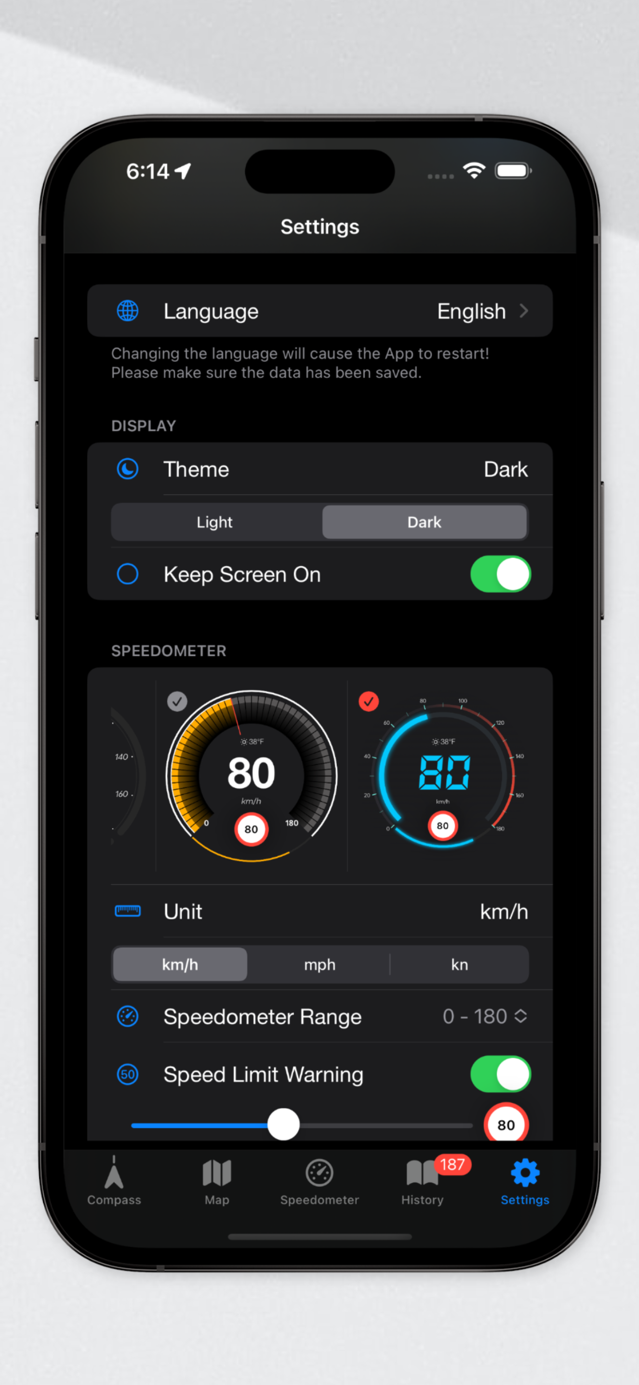 Спидометр GPS и Compass - Скорость, местоположение, карта, отслеживание медиа 9