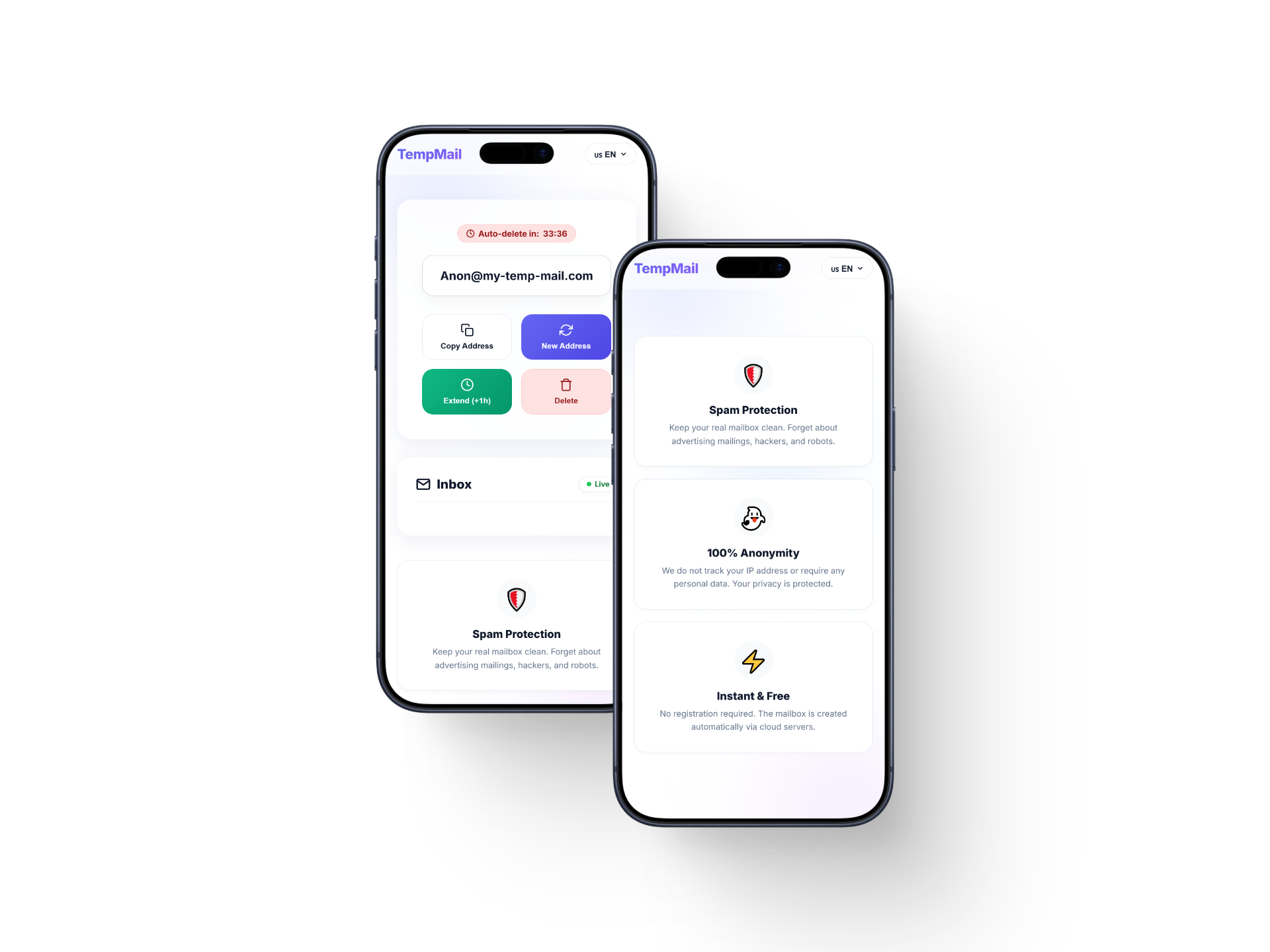 My Temp Mail ✉️ - Screenshot 2 showing product features and functionality