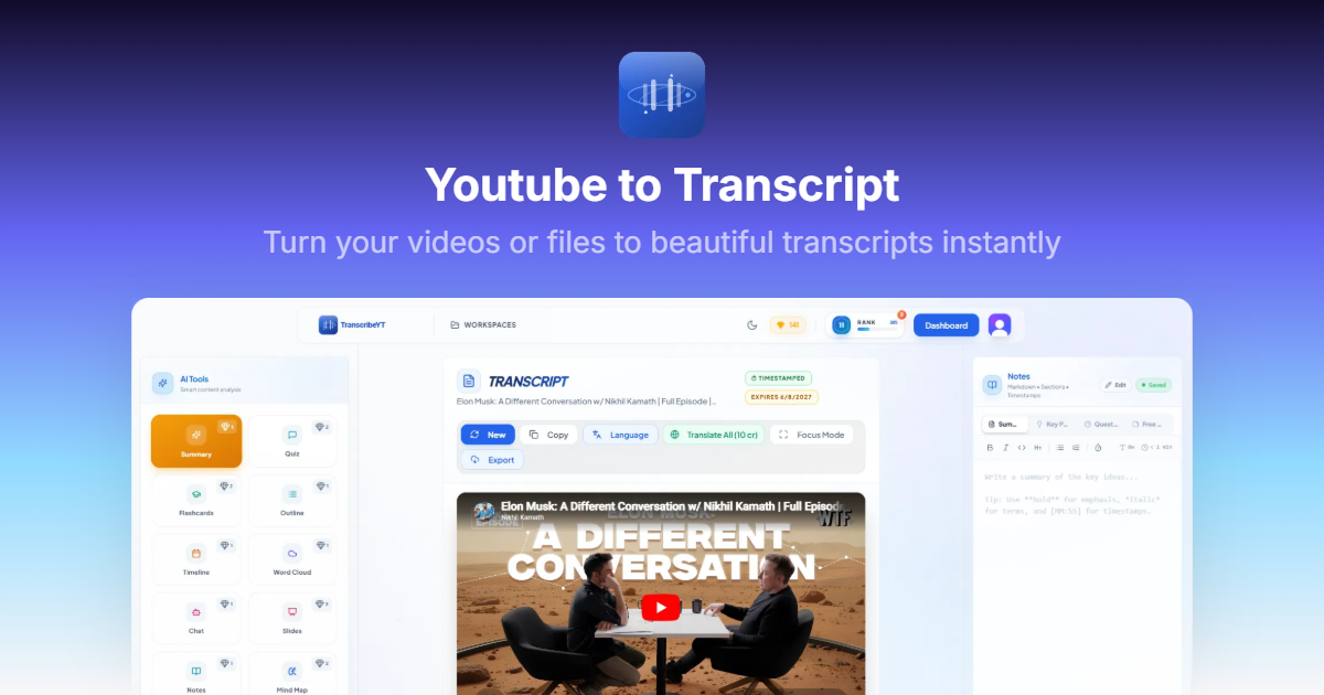 TranscribeYT gallery image