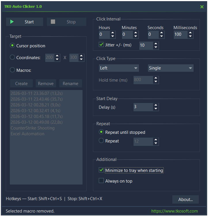 TKO Auto Clicker - Automate Mouse Clicks gallery image