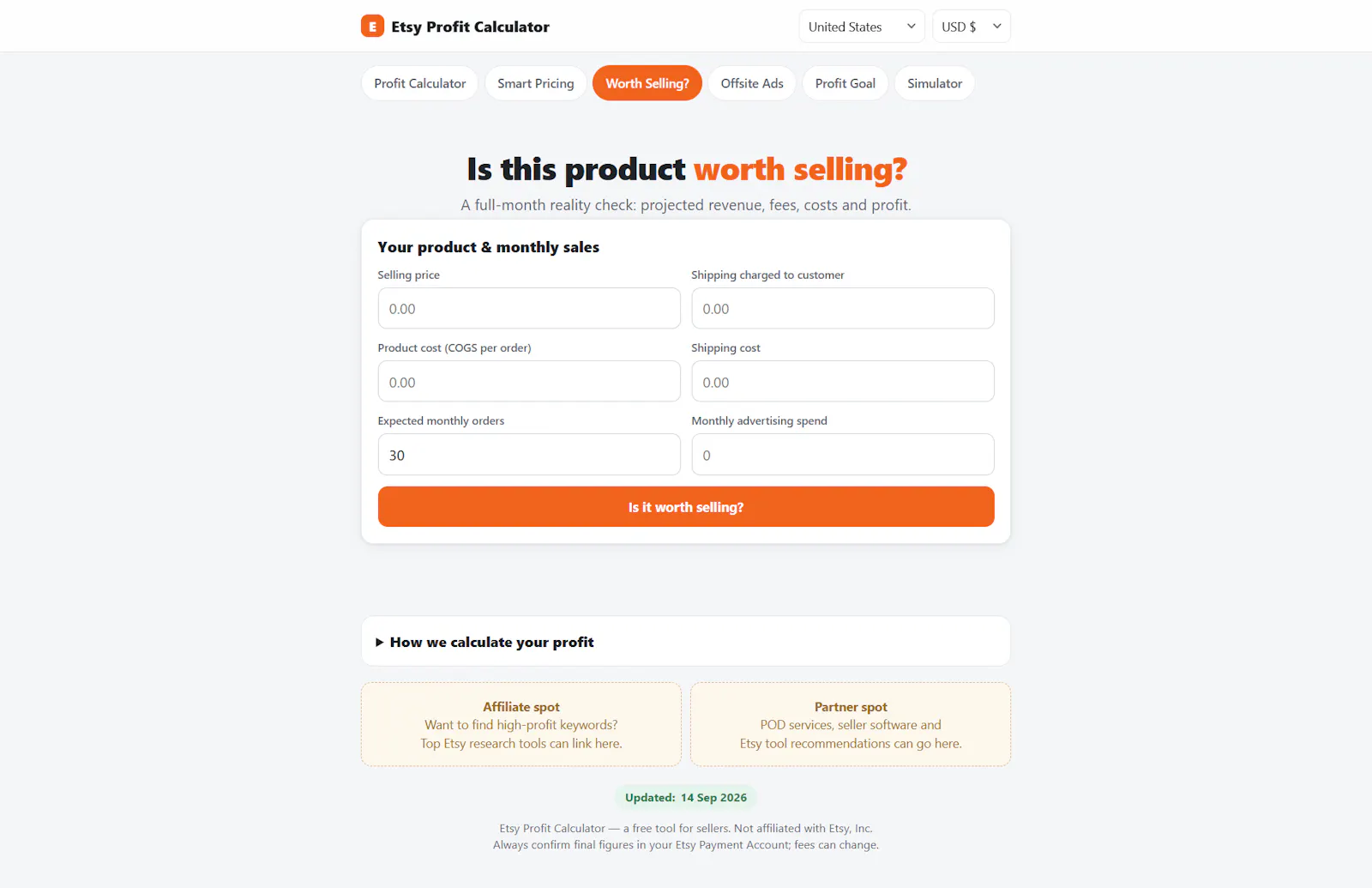 Etsy Profit Calculator screenshot 4