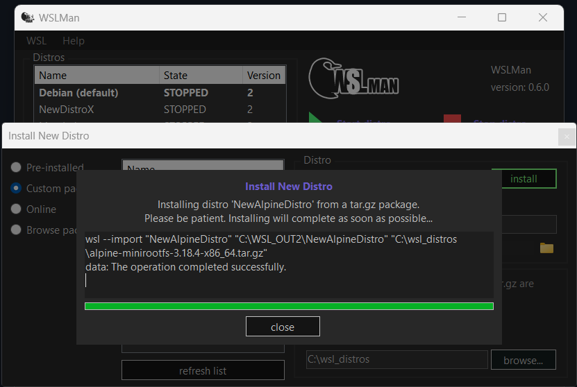 Media WSLMAN - WSLMAN: Buat, Klon & Mengurus Distro Linux pada Windows 4