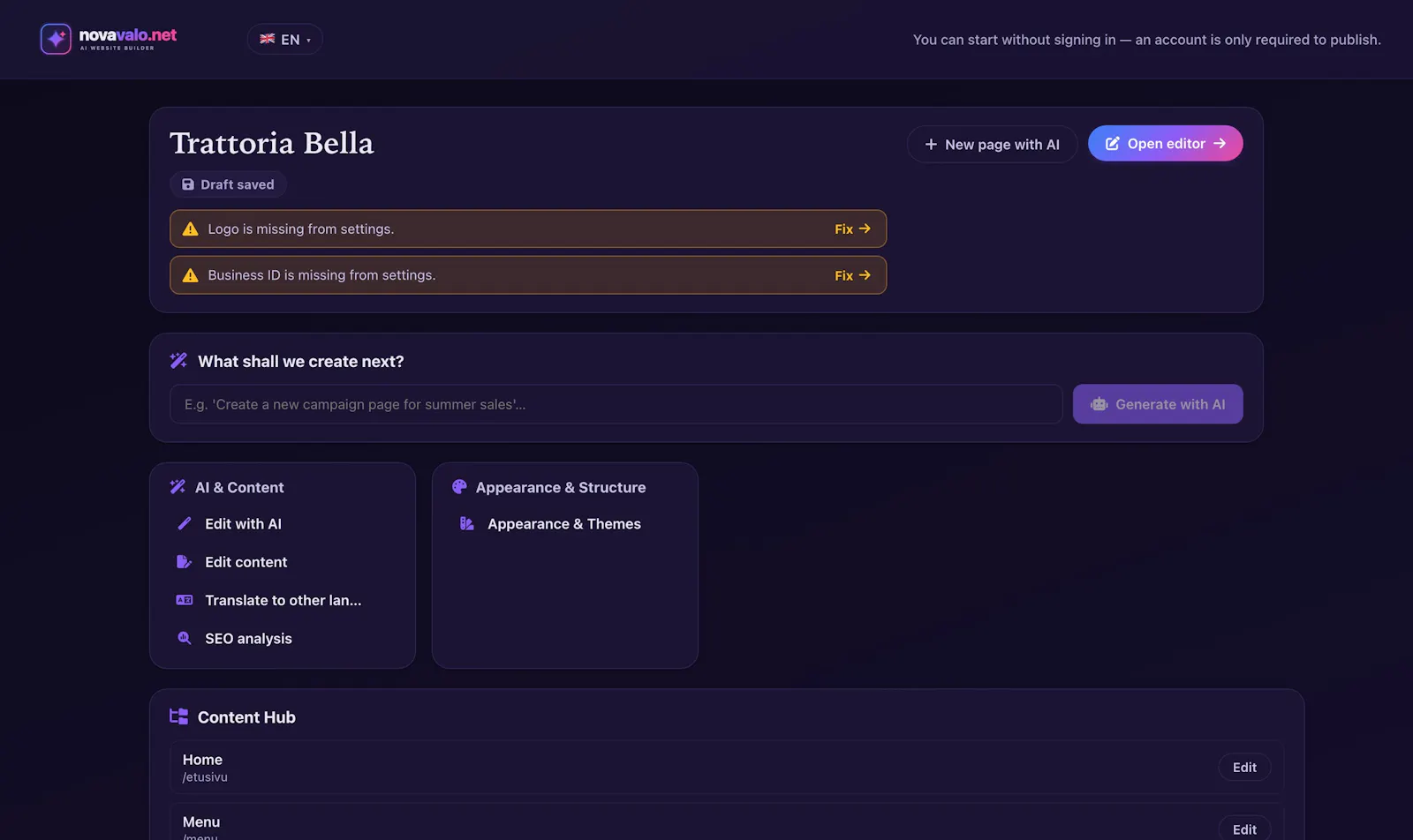 Novavalo screenshot 3