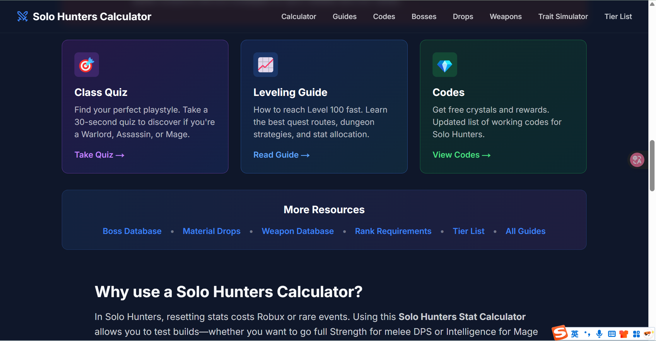 Solo Hunters Calculator gallery image