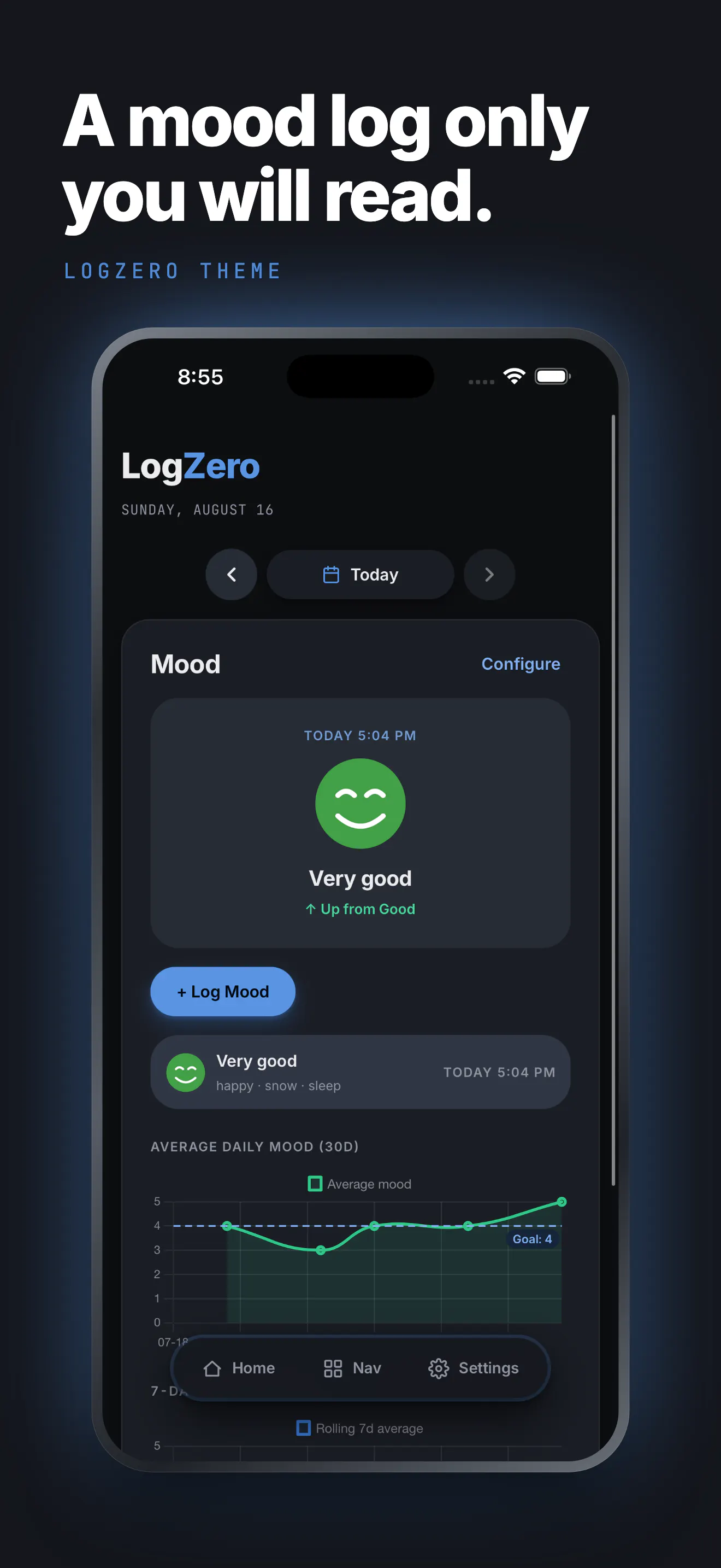LogZero: Private Life Tracker gallery image
