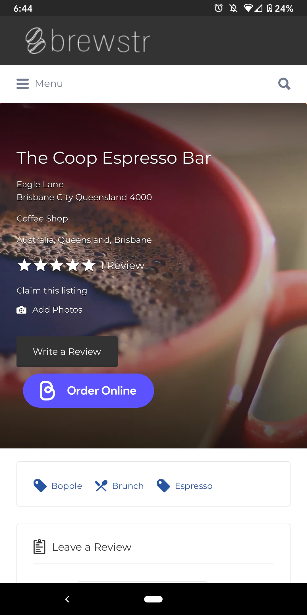 brewstr Coffee Finder