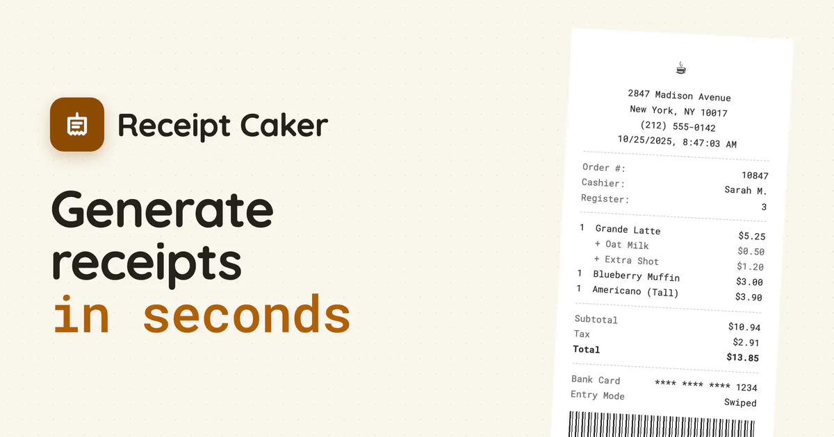 Receipt Caker gallery image