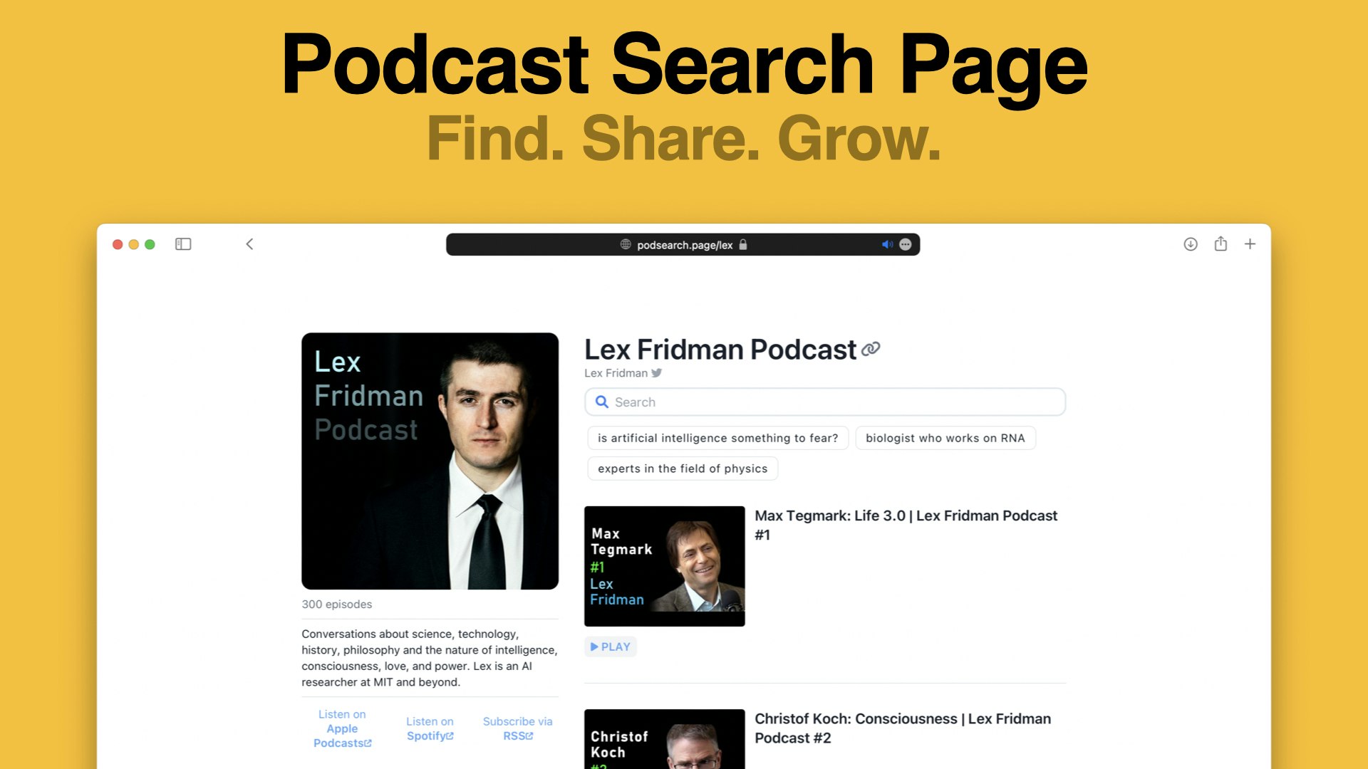 Podcast Search Page gallery image