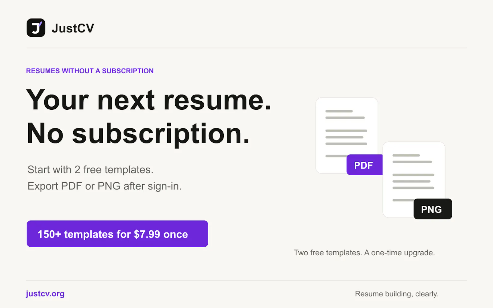 JustCV screenshot 2