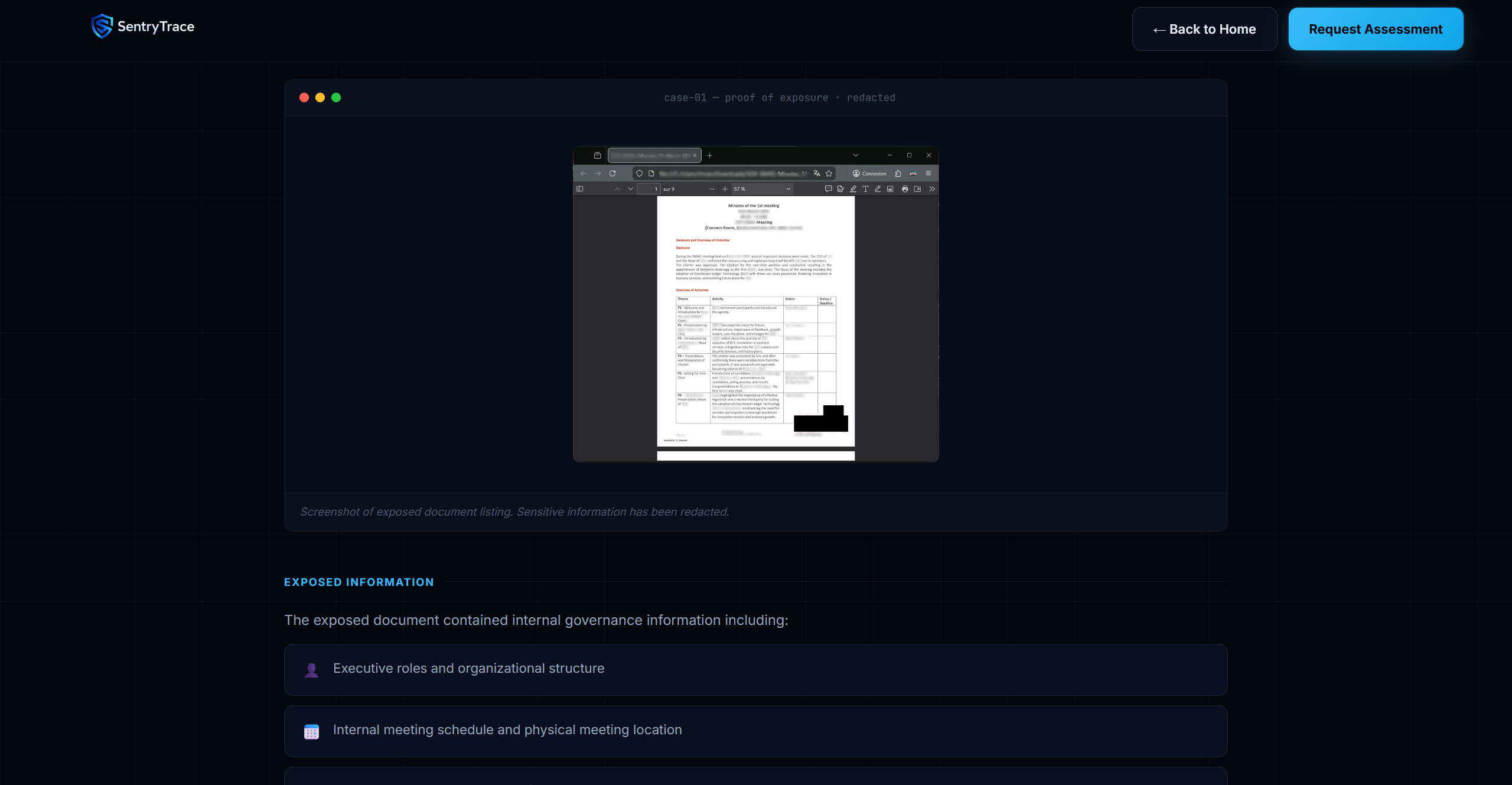 SentryTrace - Screenshot 2 showing product features and functionality