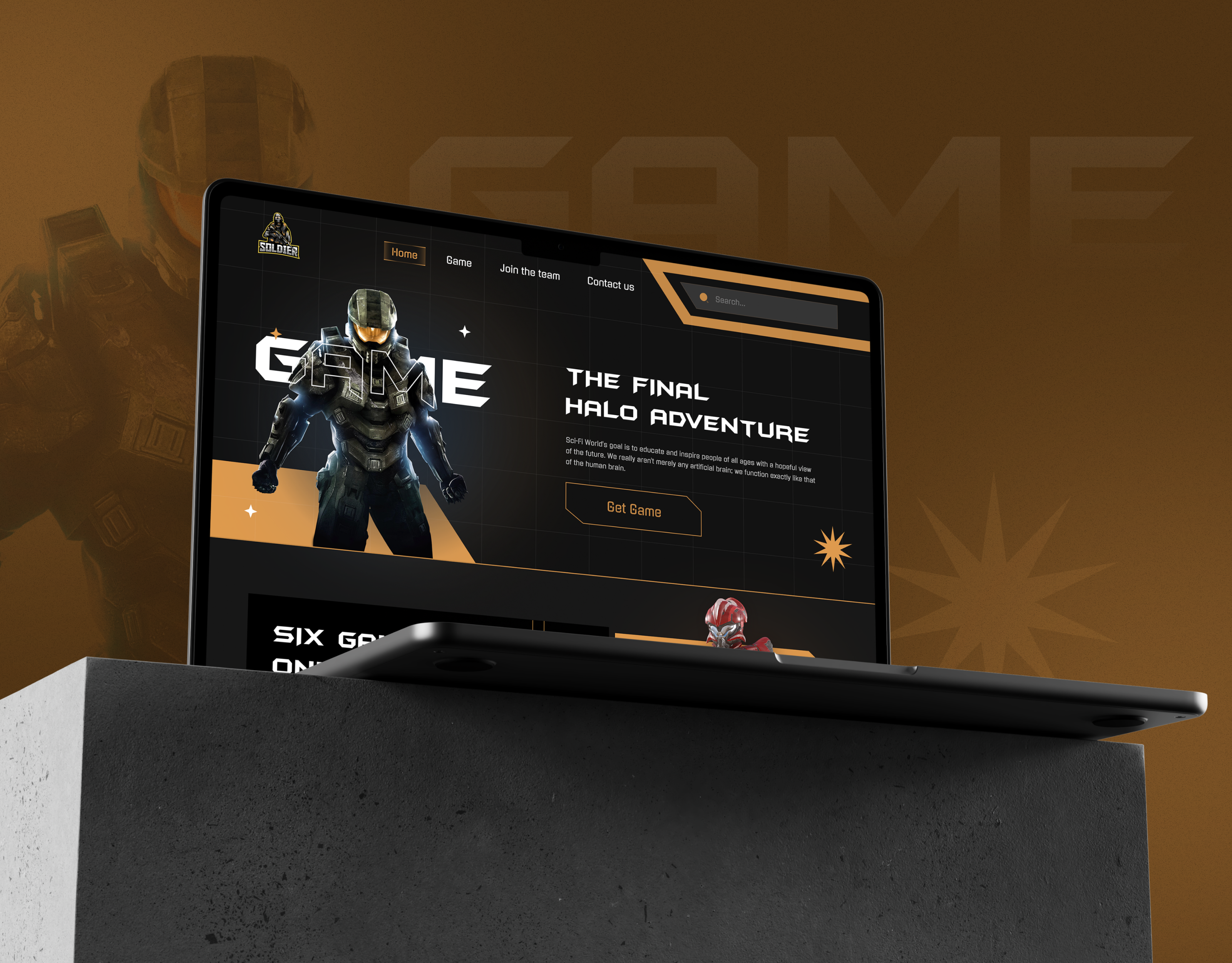 Concetto di design del sito Web di PlayStation media 2