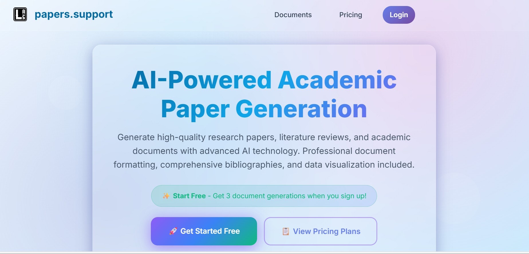 papers.support - Main product screenshot demonstrating key features and user interface
