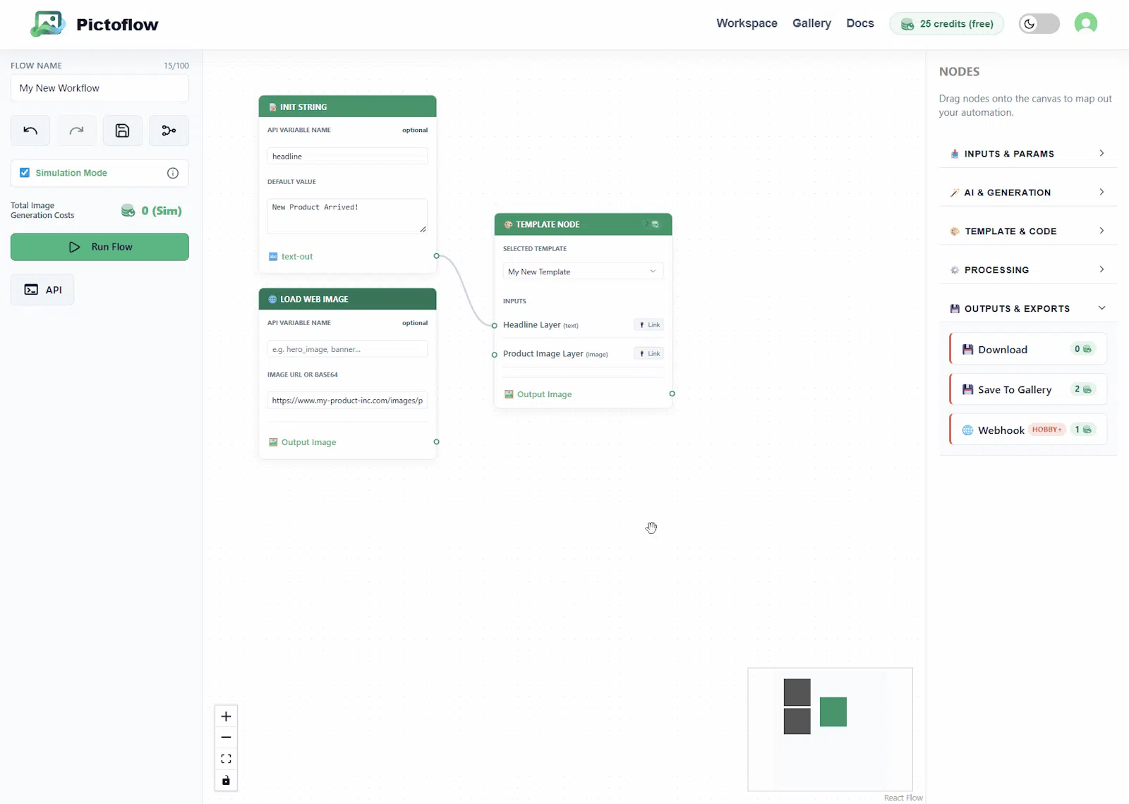 Pictoflow screenshot 1