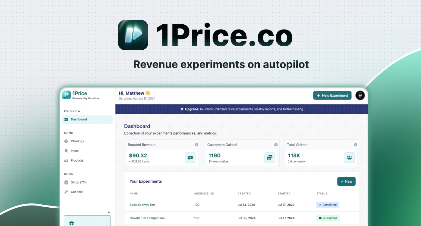 1price - Запустите свой первый эксперимент по цене полосы медиа 1