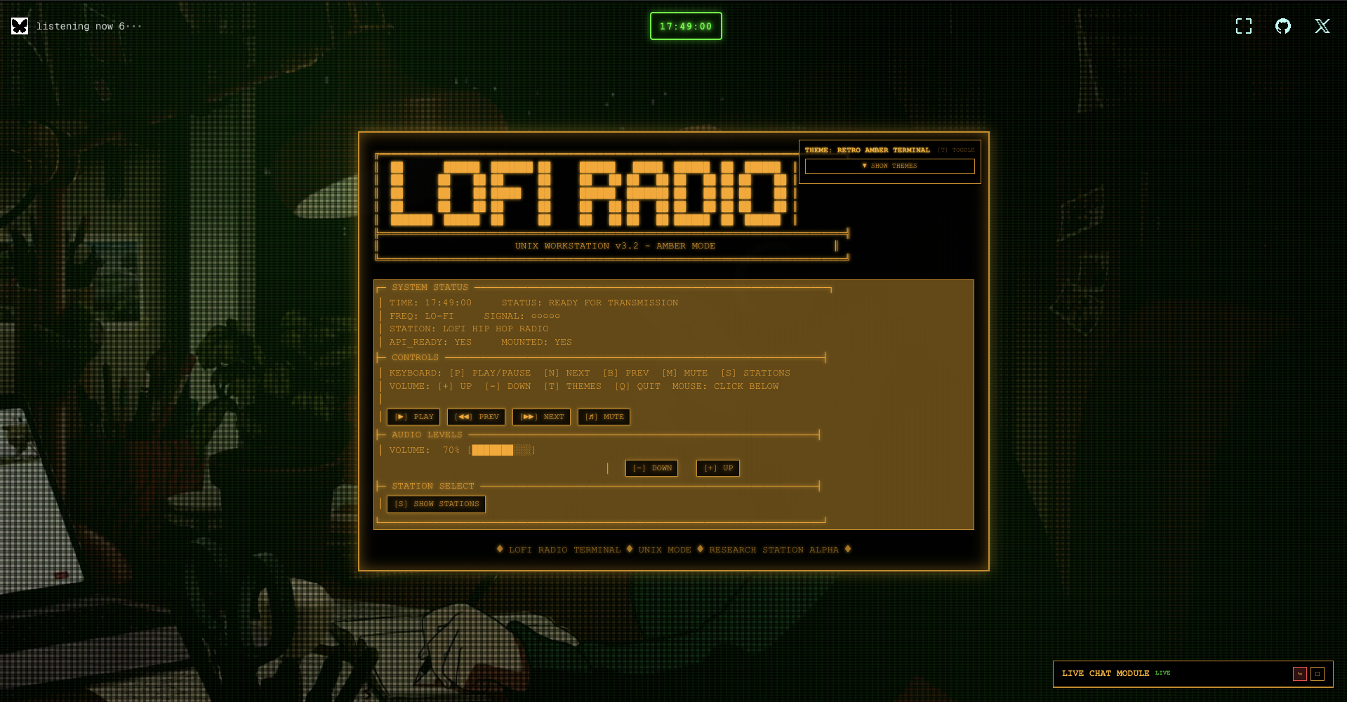 로피 라디오 - Lofi와의 레트로 터미널은 라이브 채팅 커뮤니티를 이겼습니다 미디어 2