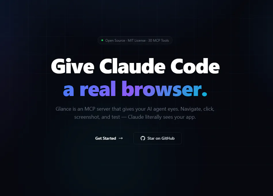 Glance : Real browser for Claude Code Test, Screenshot, Automate ...