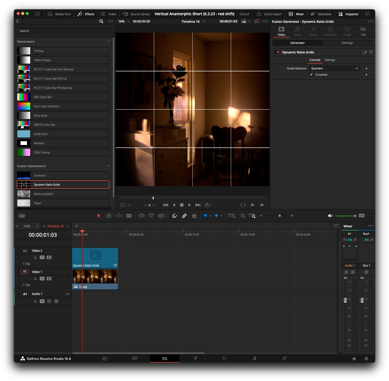 Media Grid Dinamik untuk DaVinci Resolve - Peraturan-pertiga & banyak lagi untuk sebarang nisbah aspek 4